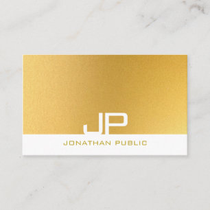 Modern Monogram Elegant Gold Template Professional Business Card
