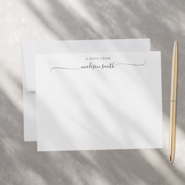 Modern Monogram Elegant Script Calligraphy Name Card (Creator Uploaded)