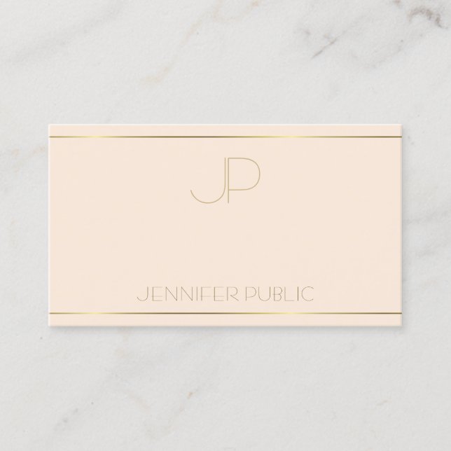 Modern Monogram Elegant Template Professional Business Card (Front)