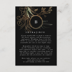 MODERN Monogram Eucalyptus ONYX Details INFO Enclosure Card