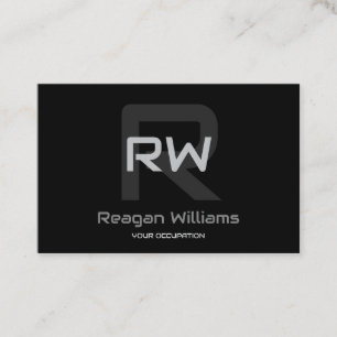 Modern Monogram Euro Business Card