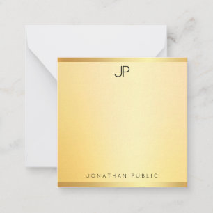 Modern Monogram Faux Gold Elegant Template Simple