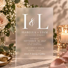 Modern Monogram Frosted Acrylic