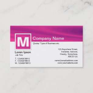 Modern Monogram - Galaxy Pink Business Card
