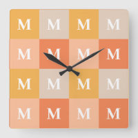 Modern monogram geometric colour block