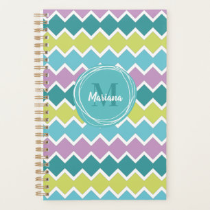 Modern Monogram Geometric Pattern Planner
