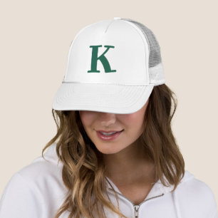 Modern Monogram Green Letter Trucker Hat