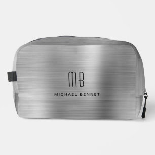Modern Monogram Grey Dopp Kit