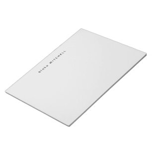 Modern Monogram Grey Stationery Simple Notepad