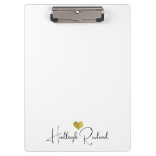 Modern Monogram Handwritten Script Name  Clipboard