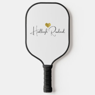 Modern Monogram Handwritten Script Name Pickleball Paddle