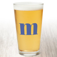 Modern Monogram Initial Beer