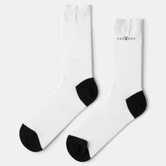 Modern Monogram Initial Black And White Socks