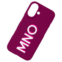 Modern Monogram Initial Dark Pink Burgundy