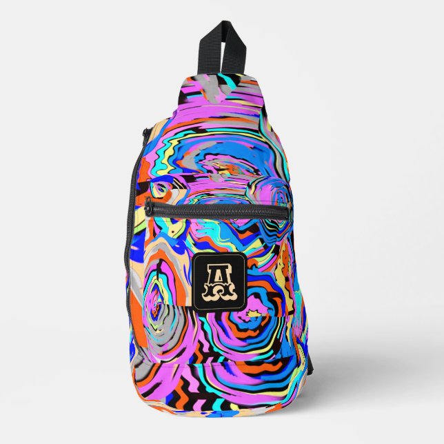 Modern Monogram Initial Elegant Stylish Pattern  Sling Bag (Front)