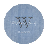 Modern Monogram Initial + Family Name Chic 