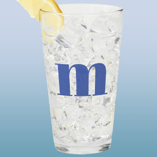 Modern Monogram Initial Glass