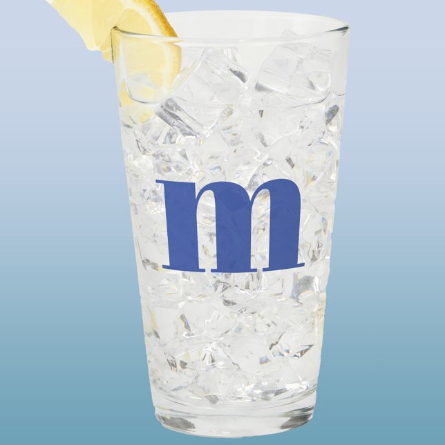 Modern Monogram Initial Glass (Modern monogram glass tumbler)