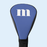 Modern Monogram Initial Golf Head Cover<br><div class="desc">Modern lower case typography minimalist monogram initial design which can be changed to personalise.</div>