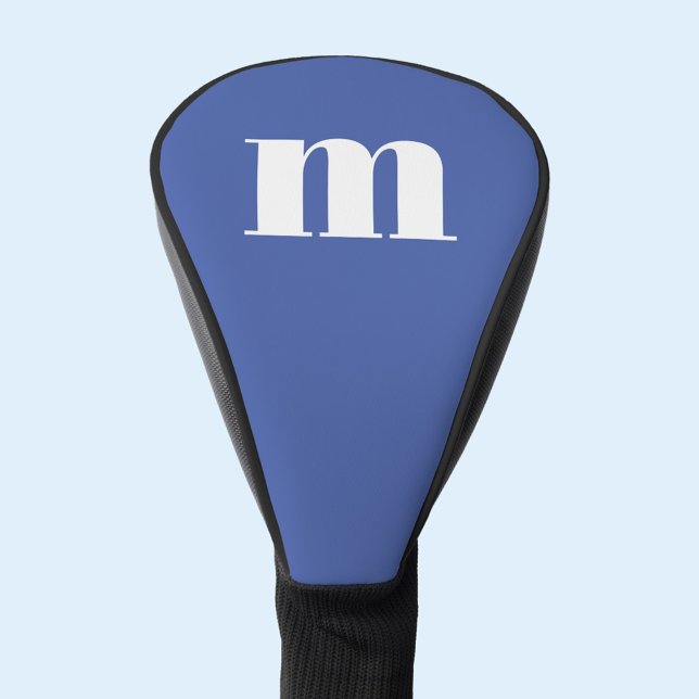 Modern Monogram Initial Golf Head Cover (Simple modern lower case monogram initial personalized golf head cover)