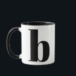 Modern Monogram Initial Letter Black and White B Mug<br><div class="desc">Cute modern B monogram in black and white. If your preferred letter does not work on this mug,  please see the monogram mug collection for the letter you'd like or contact me.</div>