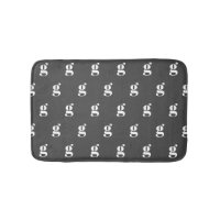 Modern Monogram Initial Letter Black White Pattern