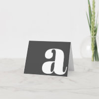 Modern Monogram Initial Letter Classic Black White