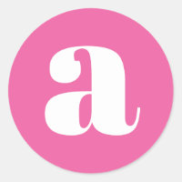 Modern Monogram Initial Letter Colourful Hot Pink