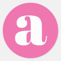 Modern Monogram Initial Letter Colourful Hot Pink