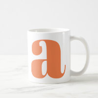 Modern Monogram Initial Letter in Orange