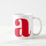Modern Monogram Initial Letter in Red Coffee Mug<br><div class="desc">Cute modern monogram with the first letter of your choosing,  in Red</div>