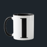 Modern Monogram Initial Letter l Black and White Mug<br><div class="desc">Cute modern l monogram in black and white. If your preferred letter does not work on this mug,  please see the monogram mug collection for the letter you'd like or contact me.</div>