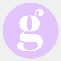 Modern Monogram Initial Letter Pastel Lavender