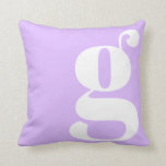 Modern Monogram Initial Letter Pastel Lavender Cushion<br><div class="desc">Cute modern monogram with the first letter of your choosing,  in pastel lavender purple.</div>