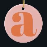 Modern Monogram Initial Letter Pastel Pink Orange<br><div class="desc">Cute modern monogram with the first letter of your choosing,  in pastel pink and orange.</div>