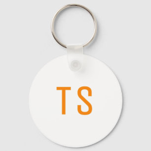 Modern Monogram Initial Letter Simple Template Key Ring
