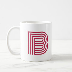 Modern Monogram Initial Letter Stylish Coffee Mug
