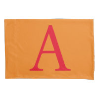 Modern Monogram Initial Letter Trendy Orange Red