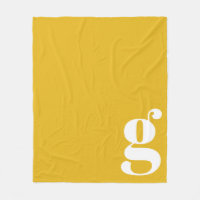 Modern Monogram Initial Letter Vibrant Yellow