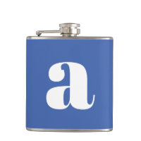 Modern Monogram Initial Letter Wedding Bright Blue