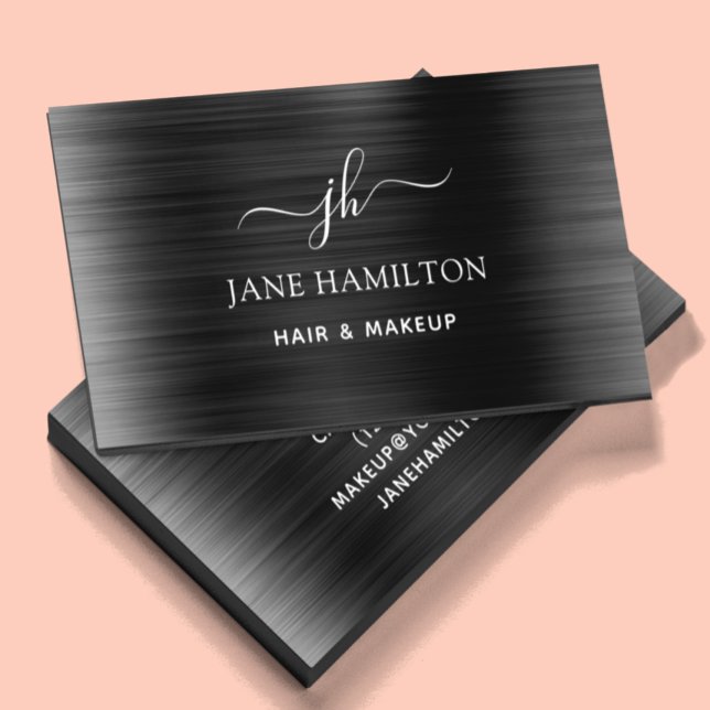 Modern Monogram Initial Name Business Card (Creator Uploaded)