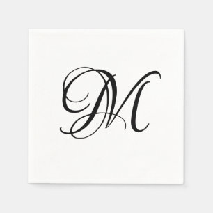 Modern Monogram Initial  Napkin