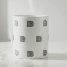 Modern Monogram Initial Pattern Minimal