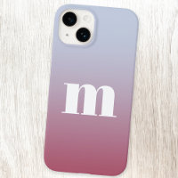 Modern Monogram Initial Pink Blue Gradient
