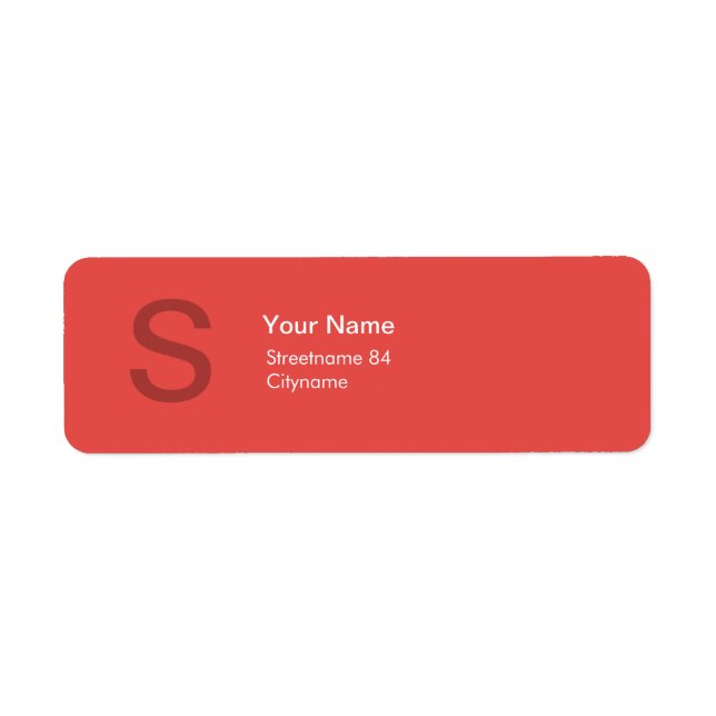 MODERN MONOGRAM INITIAL RED (Front)