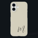 Modern Monogram Initial Replace Add Yours iPhone 16 Case<br><div class="desc">This simple,  eye-catching design is for you.</div>