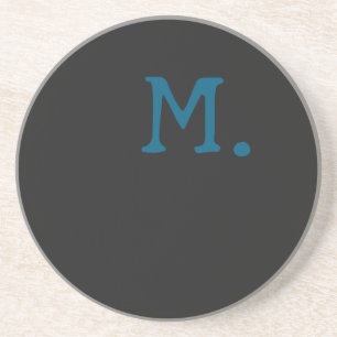 Modern Monogram Initial Replace Add Yours Coaster