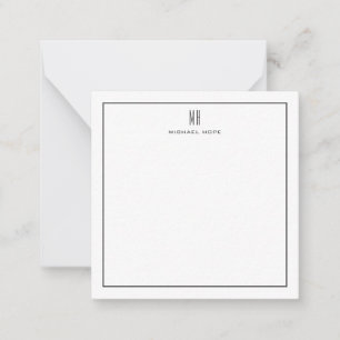 Modern Monogram Initials Professional Plain Simple Card