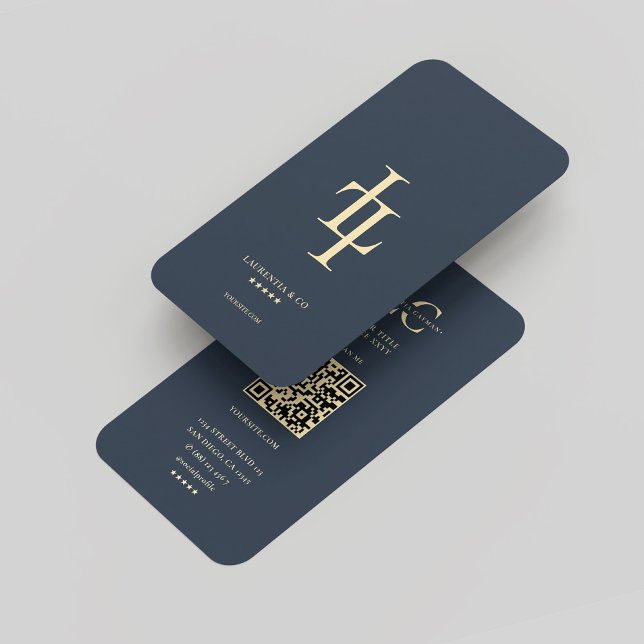 Modern Monogram L Dark Blue Professional Logo Business Card (Modern Monogram L Dark Blue Professional Logo Business Card
)