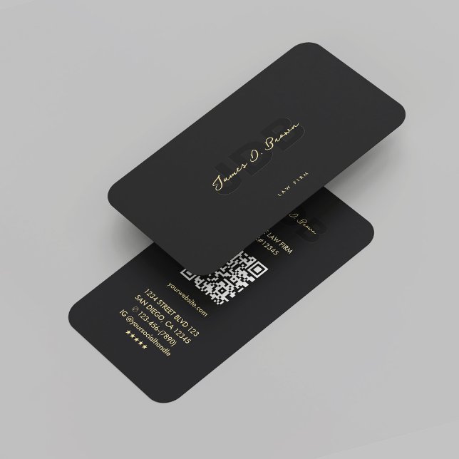 Modern Monogram Legal Law Firm Lawyer Black Gold Business Card (Modern Monogram Legal Law Firm Lawyer Black Gold Business Card
)